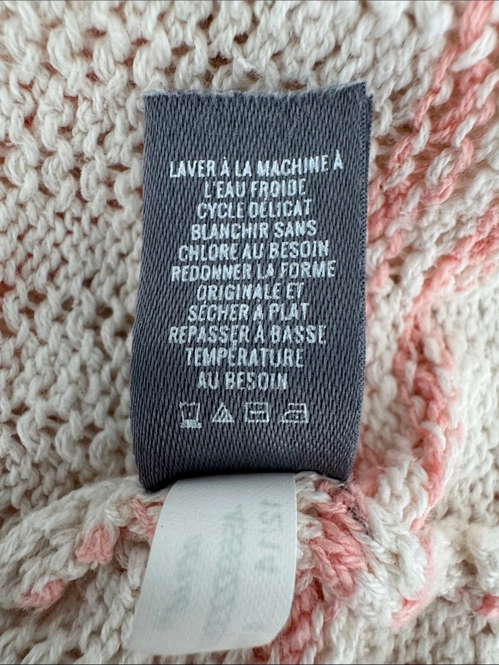 aerie Cream & Coral Striped Women’s Lightweight Sweater